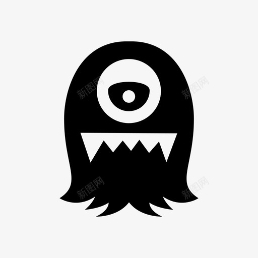 怪物卡通人物图标svg_新图网 https://ixintu.com 万圣节 人物 卡通 可爱 固体 怪物