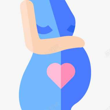 怀孕婴儿和玩具8扁平图标图标