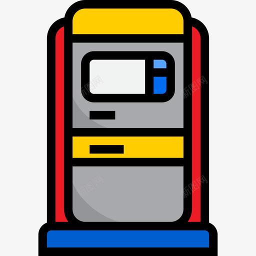 Atm金融17线性彩色图标svg_新图网 https://ixintu.com Atm 彩色 线性 金融