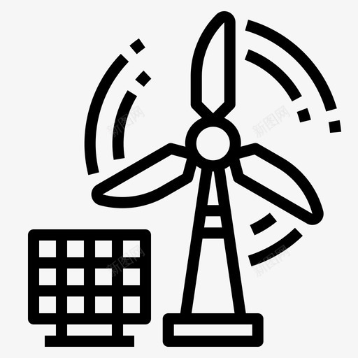 自然电力生态能源图标svg_新图网 https://ixintu.com 再生 可再 生态 电力 能源 自然
