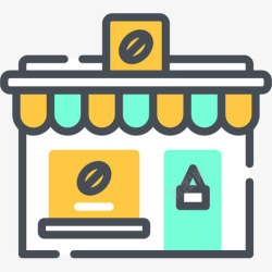 双色咖啡咖啡厅咖啡厅100双色图标高清图片