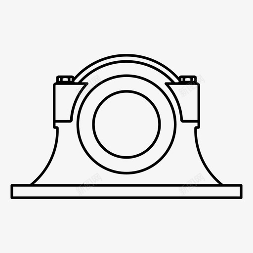 轴承座机械枕头图标svg_新图网 https://ixintu.com 机械 枕头 轴承