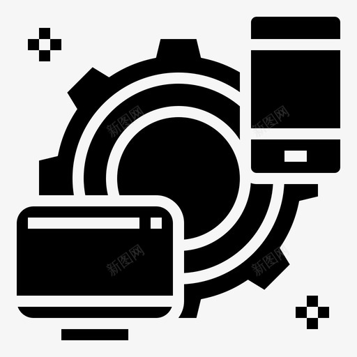 响应式web计算机图标svg_新图网 https://ixintu.com GraphicsDesignGlyph web 响应 手机 智能 计算机 设计