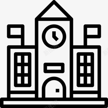 建筑与城市城市元素53线性图标图标