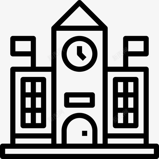 建筑与城市城市元素53线性图标svg_新图网 https://ixintu.com 元素 城市 建筑 线性