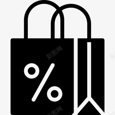 购物袋商业142实心图标图标