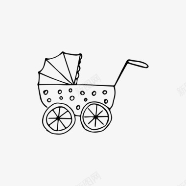 婴儿车儿童新生儿图标图标