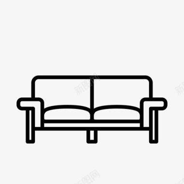 斯堪的纳维亚家具沙发图标图标