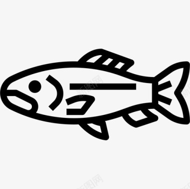 鳟鱼健康食品33直系图标图标