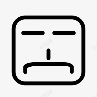 悲伤的脸表情情绪图标图标