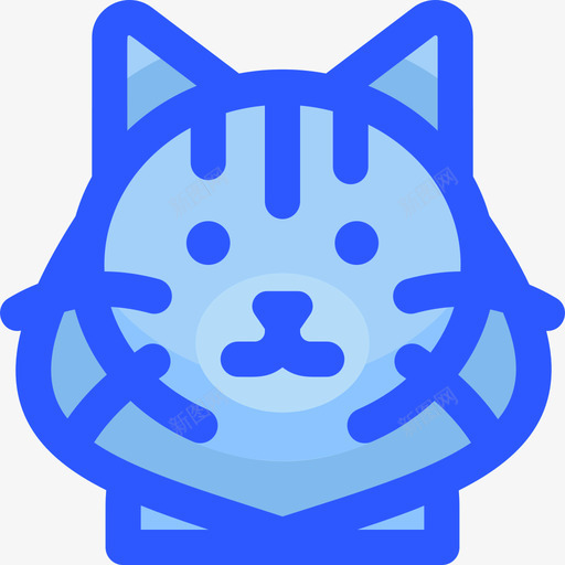 猫猫品种1蓝色图标svg_新图网 https://ixintu.com 品种 蓝色