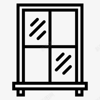 窗户框架家具图标图标