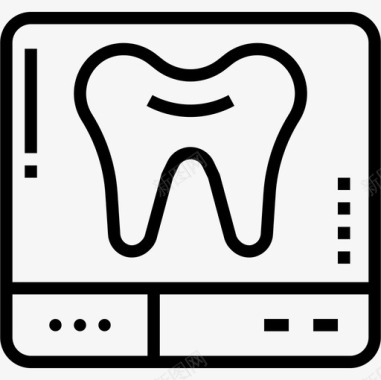 解剖学牙科29线状图标图标