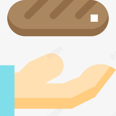 面包慈善72扁平图标图标