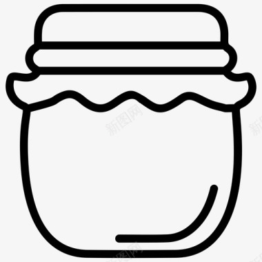 果酱罐食品果冻罐图标图标