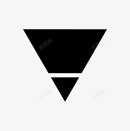 下箭头几何体图标svg_新图网 https://ixintu.com 三角形 几何体 导航 等边三角形 箭头