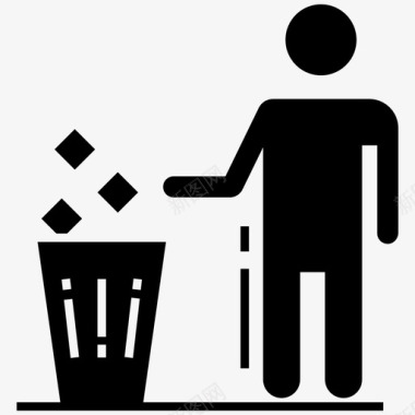 垃圾箱生态保存生态图标图标