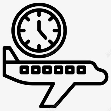 时间机场航班图标图标