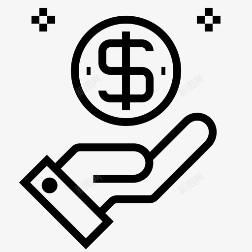 手头的钱商业数字图标svg_新图网 https://ixintu.com 办公室 商业 手头 数字 金融