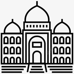 大理石陵墓泰姬陵印度建筑印度文化图标高清图片