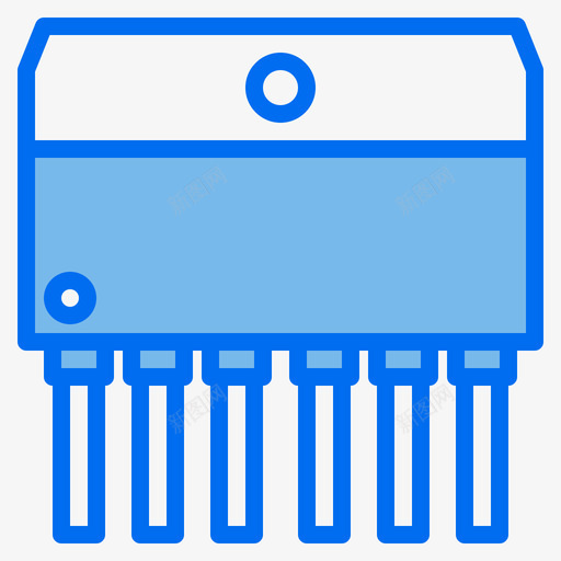 半导体蓝色图标svg_新图网 https://ixintu.com 半导体 蓝色