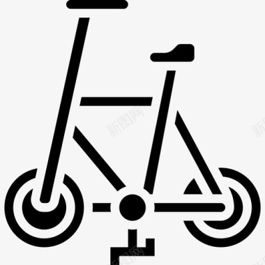 自行车运输工具字形图标图标