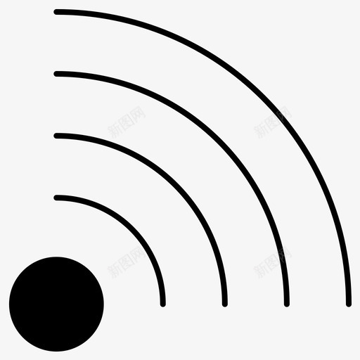 wifi通信互联网图标svg_新图网 https://ixintu.com wifi 互联网 通信