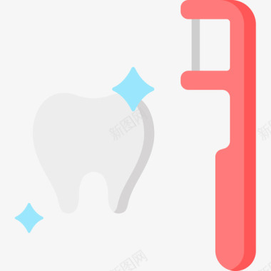 牙科牙医50扁平图标图标
