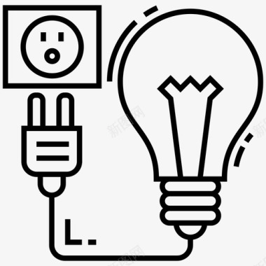 电能电力设施停电图标图标