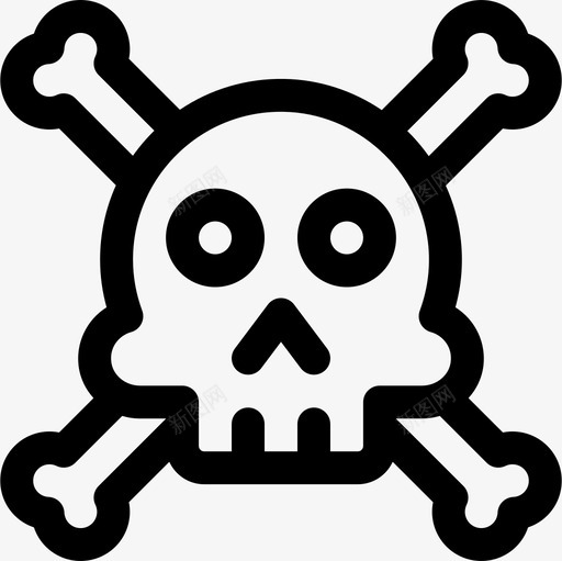 骷髅海盗47直系图标svg_新图网 https://ixintu.com 海盗 直系 骷髅