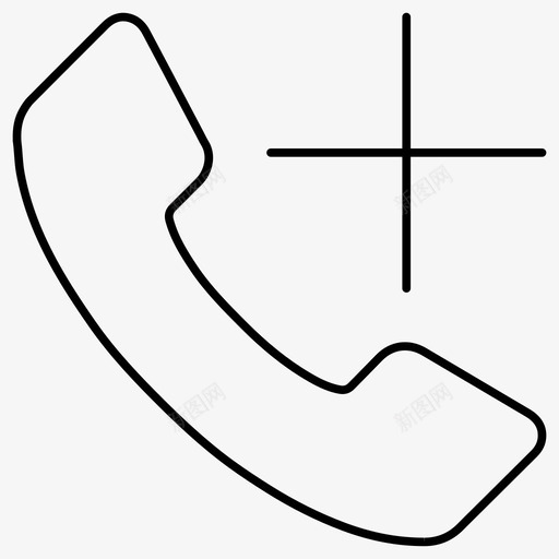 添加电话号码新呼叫新电话号码图标svg_新图网 https://ixintu.com 呼叫 图标 基本 新呼叫 添加 用户界面 电话号码 轮廓