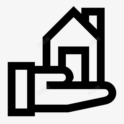 房屋贷款资产金融图标svg_新图网 https://ixintu.com 房屋 抵押 概要 财务 贷款 资产 金融