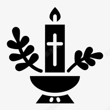 蜡烛仪式装饰图标图标