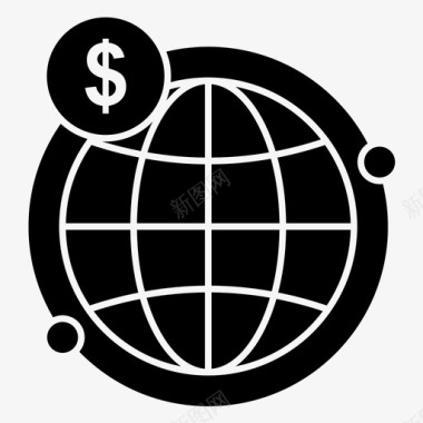 世界货币全球图标图标