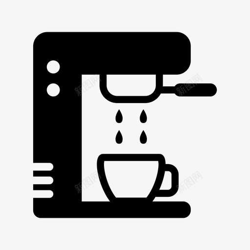 咖啡机酿酒机饮料图标svg_新图网 https://ixintu.com 办公用品 咖啡机 浓缩 酿酒机 饮料