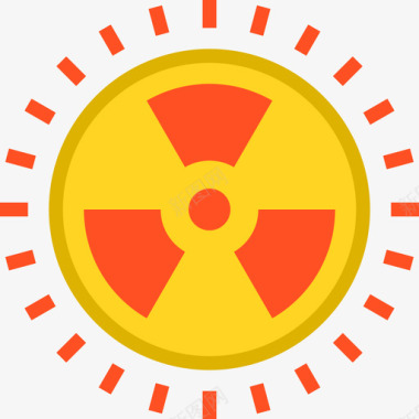 核能能源42平坦图标图标