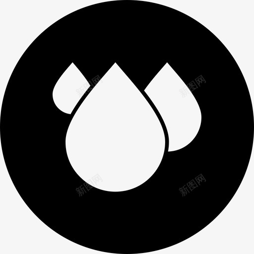 水水滴油图标svg_新图网 https://ixintu.com 圆形 填充 水滴 能量