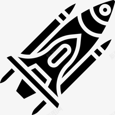 火箭太空120雕文图标图标