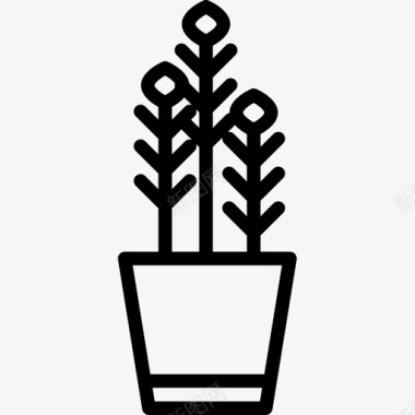植物学植物27线状图标图标