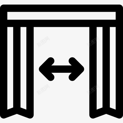 窗帘智能家居56线性图标svg_新图网 https://ixintu.com 智能家居 窗帘 线性