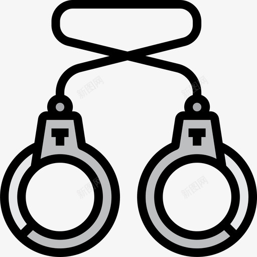 手铐法律汇编1线性颜色图标svg_新图网 https://ixintu.com 手铐 汇编 法律 线性 颜色