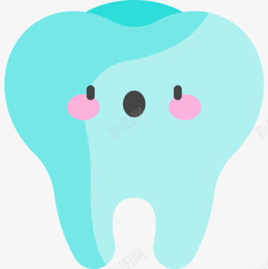 牙齿健康56扁平图标图标