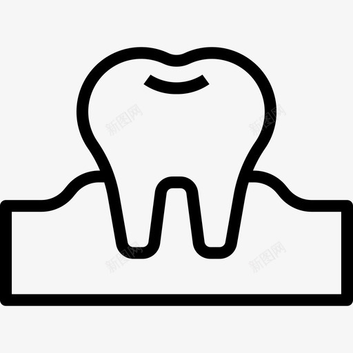 牙齿牙齿31线形图标svg_新图网 https://ixintu.com 牙齿 线形