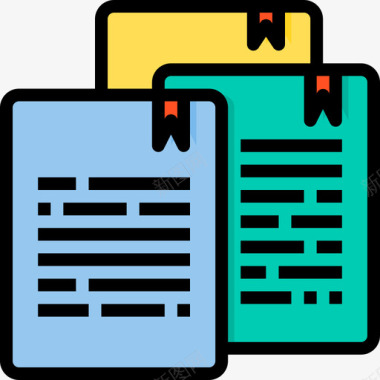 文件文件和文件夹3线性颜色图标图标