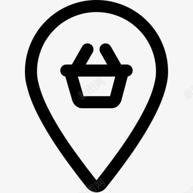 搜索商店电子商务地图pin图标图标