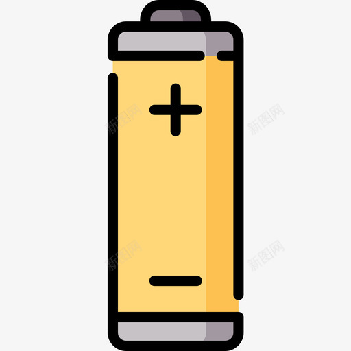 电池电工工具和元件9线颜色图标svg_新图网 https://ixintu.com 元件 工具 电工 电池 颜色