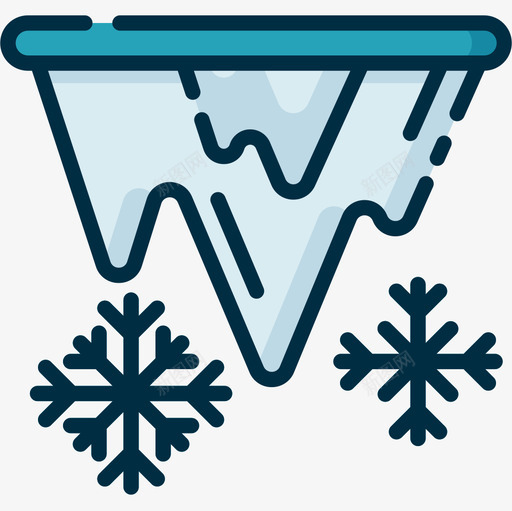 冰柱天气220线性颜色图标svg_新图网 https://ixintu.com 冰柱 天气 线性 颜色