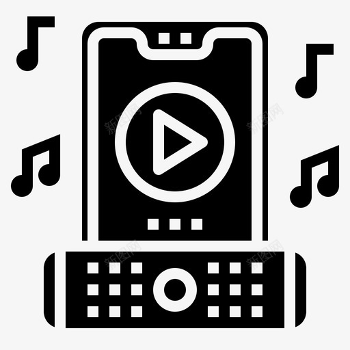 音乐播放器智能手机技术2填充图标svg_新图网 https://ixintu.com 填充 手机 技术 播放器 智能 音乐