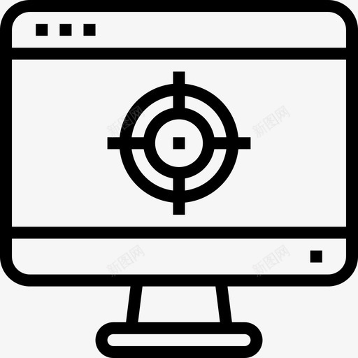 目标网站和windows界面2线性图标svg_新图网 https://ixintu.com windows 界面 目标 线性 网站