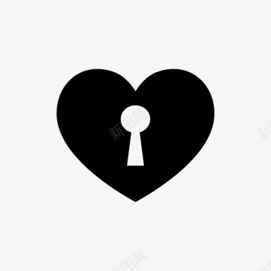 心钥匙爱情图标图标